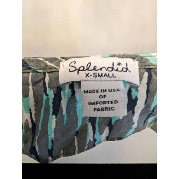 Splendid Open Back Camouflage Tank Top Women's Size XS - Picture 3 of 5